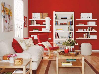 Salones con tonos rojos