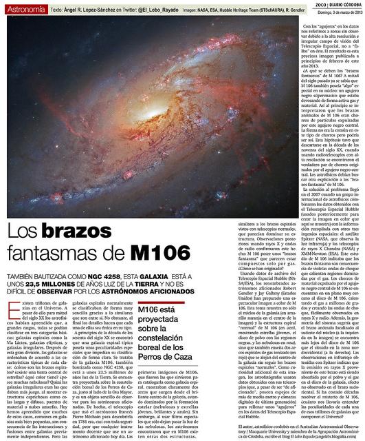 Zoco de Astronomía: Los brazos fantasmas de M 106