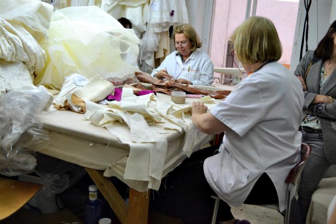 En el taller de Lorenzo Caprile