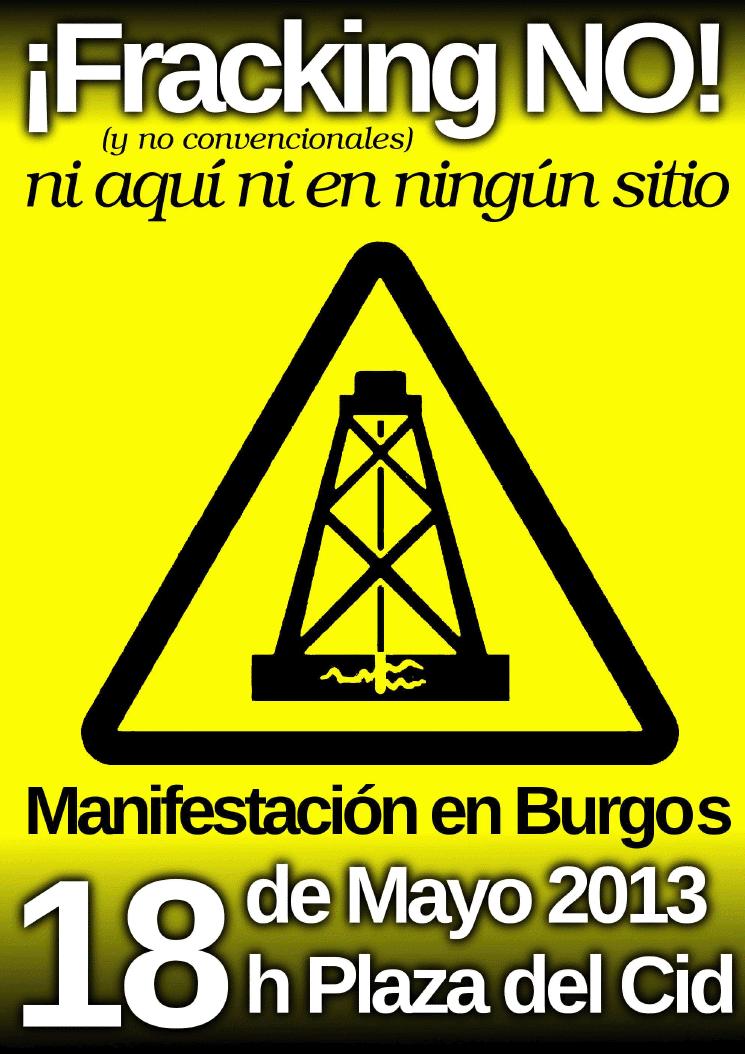 18 de mayo: gran manifestación contra el Fracking en Burgos