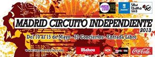 Conciertos (gratuitos) de Madrid Circuito Independiente