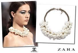 collar de perlas chanel - collar de perlas zara