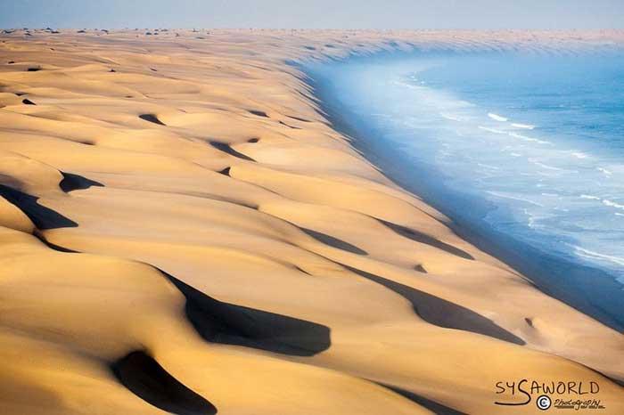 el desierto del Namib se junta con el mar