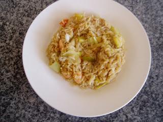 ARROZ BASMATI (DACSA) CON VERDURAS Y LANGOSTINOS (WOK)