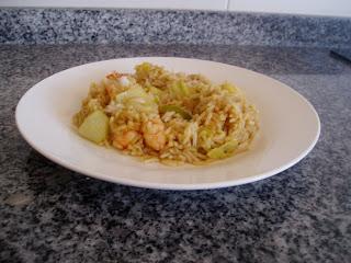 ARROZ BASMATI (DACSA) CON VERDURAS Y LANGOSTINOS (WOK)