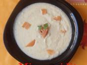 Crema coliflor salmón