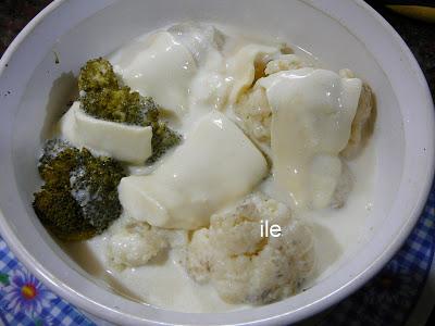 Brocoli y coliflor gratinado