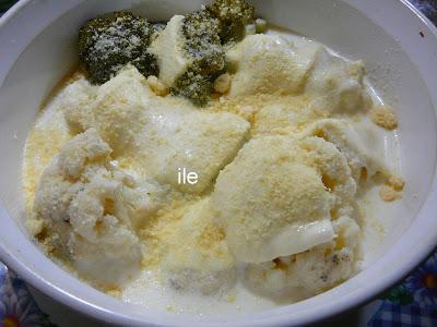 Brocoli y coliflor gratinado