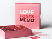 Love Fonts Memo, juego adivinar parejas tipografías