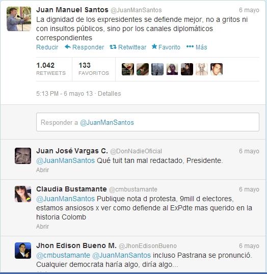 AMOR DE CANCILLER COLOMBIANA POR MADURO