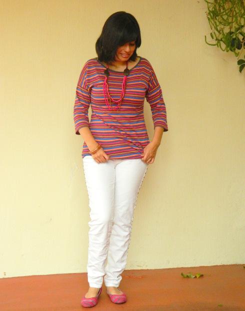 stripe color dress as blouse (2)