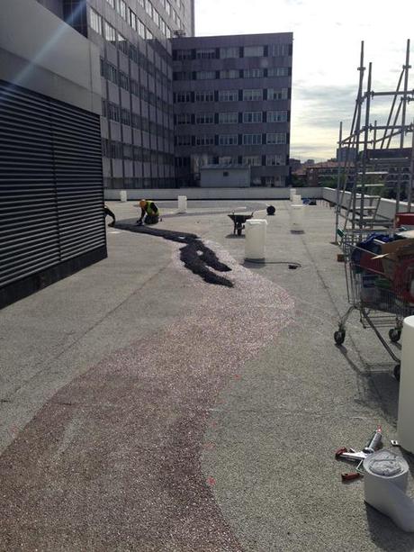 Imágenes de obra del “Jardín de mi Hospi” en el Hospital La Paz