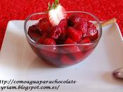 Fresas frambuesa vino