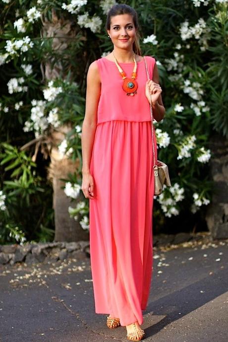 Coral Maxi Dress