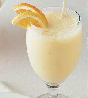 Batido  de naranja y plátano