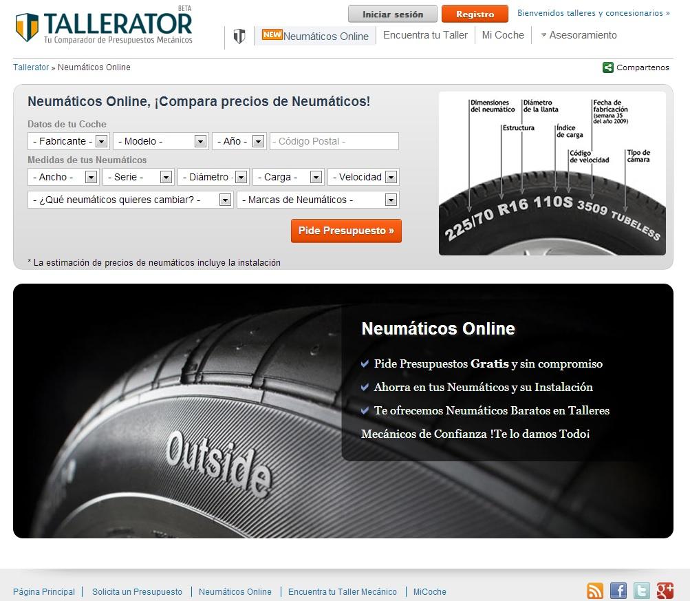 Tallerator.es continúa su expansión en 2013con más talleres y nuevo servicio de comparador de neumáticos