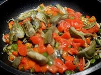 Arroz con bacalao y verduras