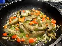 Arroz con bacalao y verduras
