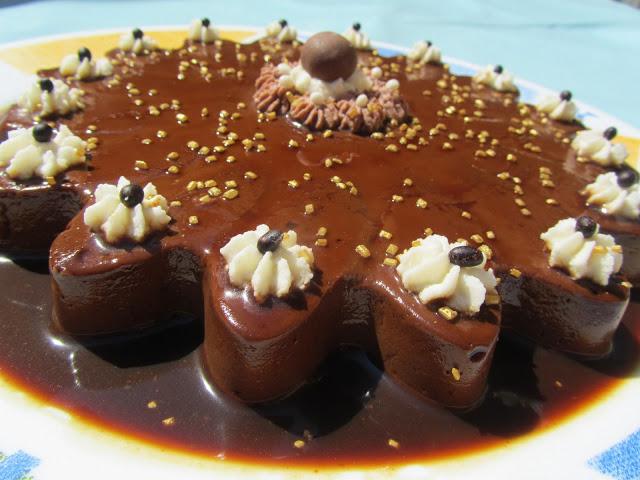 Flan de chocolate sin horno