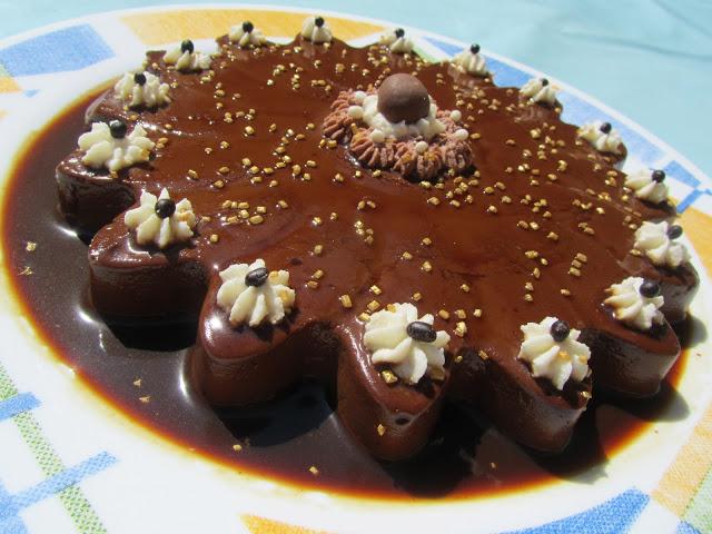 Flan de chocolate sin horno