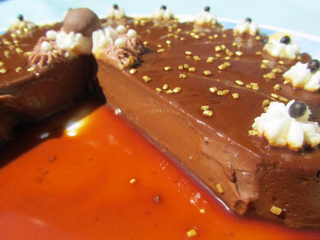 Flan de chocolate sin horno
