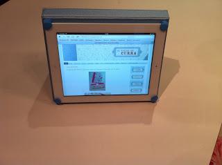 Funda para Ipad realizada con la técnica del cartonnage