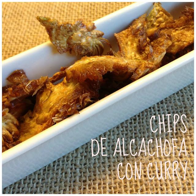 Receta: chips de alcachofa con curry - Recipe: artichore chips with curry