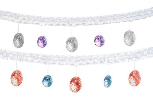 guirnalda para decorar fiestas disco