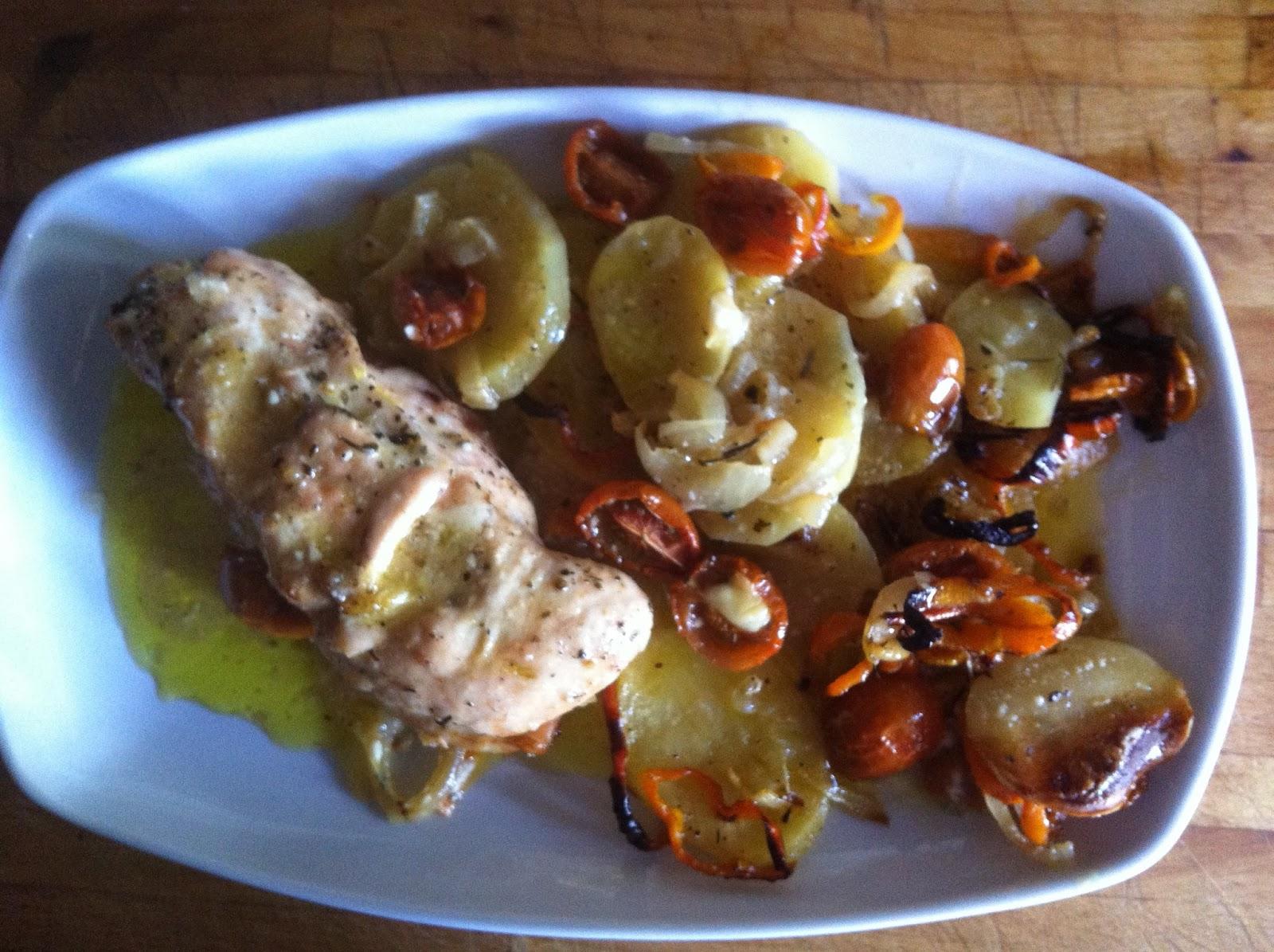 Pechuga de pollo rellena al horno