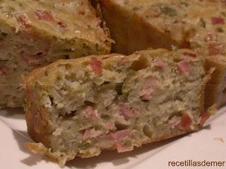 PASTEL DE JAMON, QUESO Y ACEITUNAS