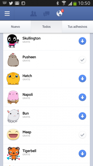 Facebook para Android se actualiza incorporando Stickers