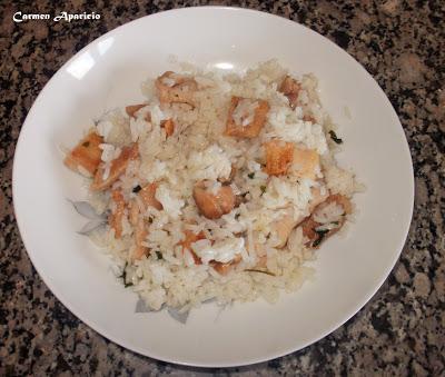 Arroz con pechuga de pavo