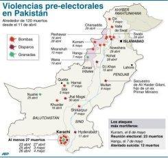 Pakistán vota en elecciones legislativas bajo amenaza taliban