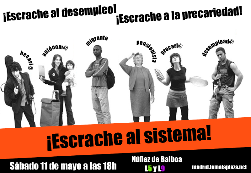 Escrache al desempleo hoy a las 18h