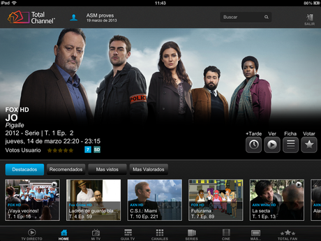 ASM Web Services desarrolla la app para iPad de Total Channel