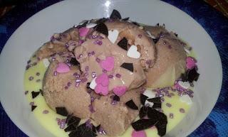 Helado de queso fresa y plátano casero