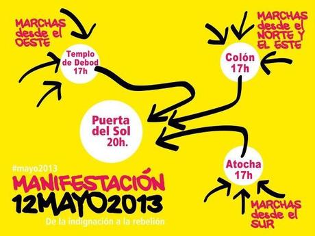 Foto: Mañana es la manifestación pero sabemos que este aniversario no es una celebración.   Sabemos que la gente vive peor que hace dos años: más desahucios, más paro, más precariedad, más exilio, menos derechos... por eso salimos a la calle.  Salimos s exigir una verdadera democracia, a defender nuestros derechos; a recordar que no nos tragamos su farsa, que seguimos organizándonos, creando herramientas útiles.  ¿Has decidido ya desde dónde sales?