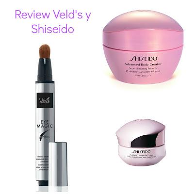 Review productos Veld's y Shiseido (contorno de ojos y anti-celulíticos)