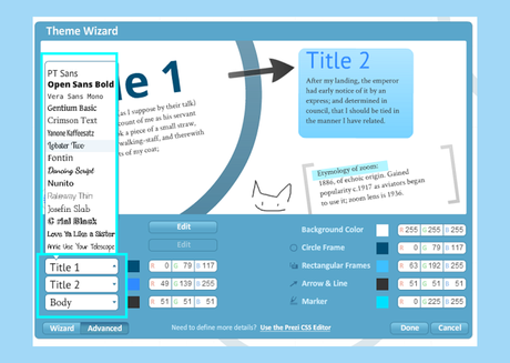Como aplicar estilos y colores en Prezi