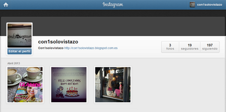 *Con1solovistazo* cumple 1 año Instagram