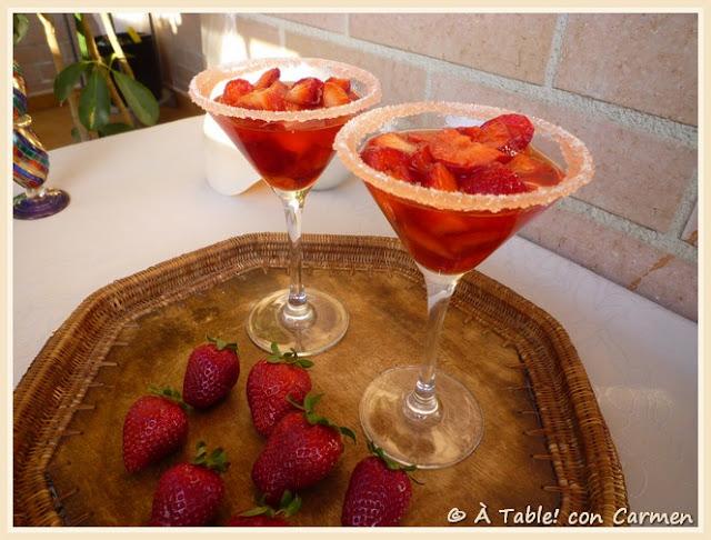 Fresas Maceradas con Almíbar de Limón