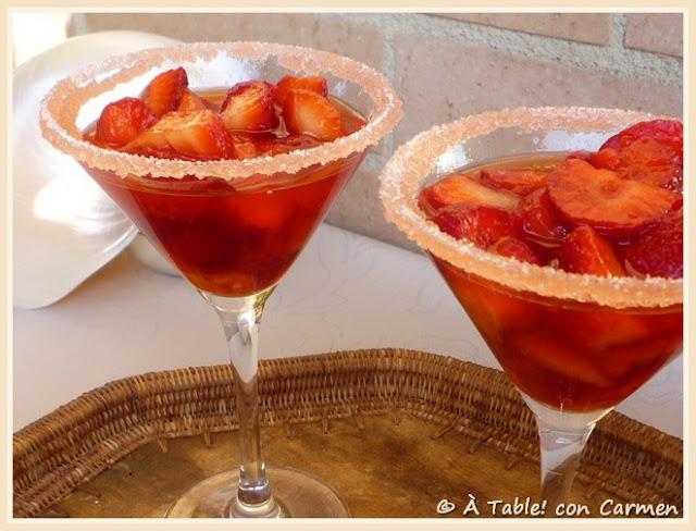 Fresas Maceradas con Almíbar de Limón