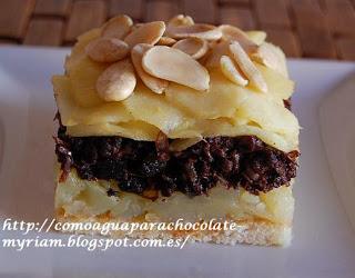 MILHOJAS DE PATATA, MORCILLA Y MANZANA