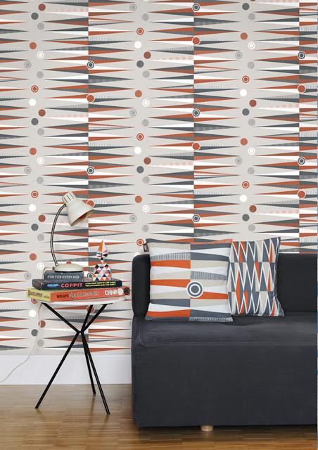 Los papeles pintados de Mini Modern: Paredes alegres