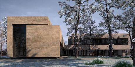 Propuesta de fachada alternativa para la vivienda unifamiliar en Rusia