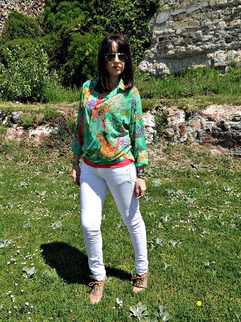 Flowers on Green