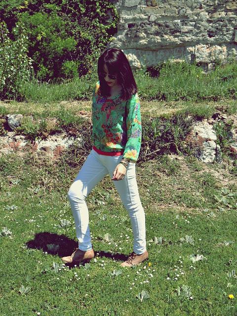 Flowers on Green