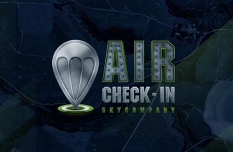 sky company, salto en paracaidas, check-in, app móvil