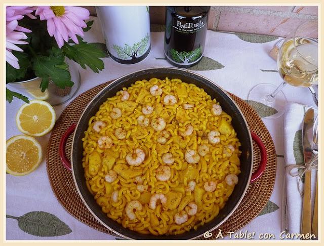 Fideua de Sepia, Emperador y Gamba pelada