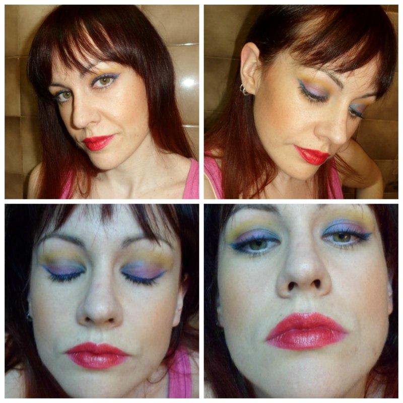 Maquillaje para empezar con la primavera (morado, amarillo, verde y rosa)